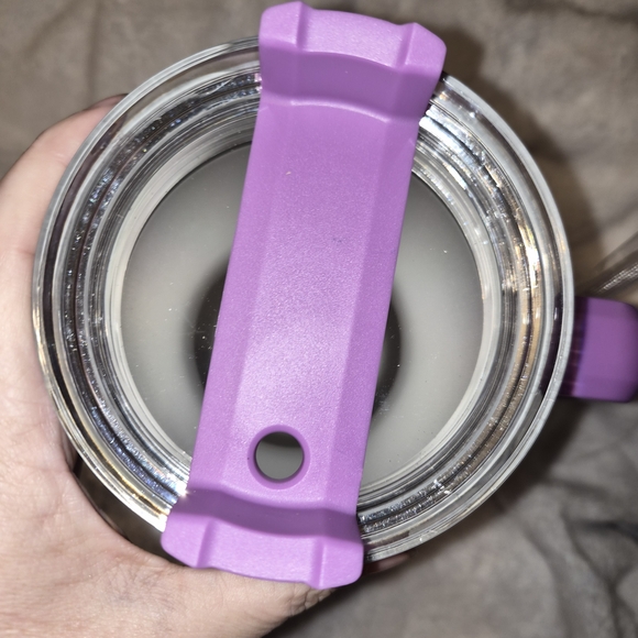 Purple to Blue Ombre Glitter Travel Mug with Handle - Picture 4 of 4